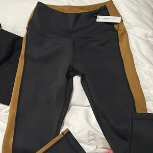 Tan + Lines Abbot Kinney Leggings Color: Black/Bronze Size: Large *new with tags